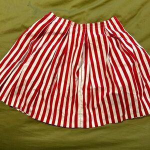 Red and white striped vintage skirt